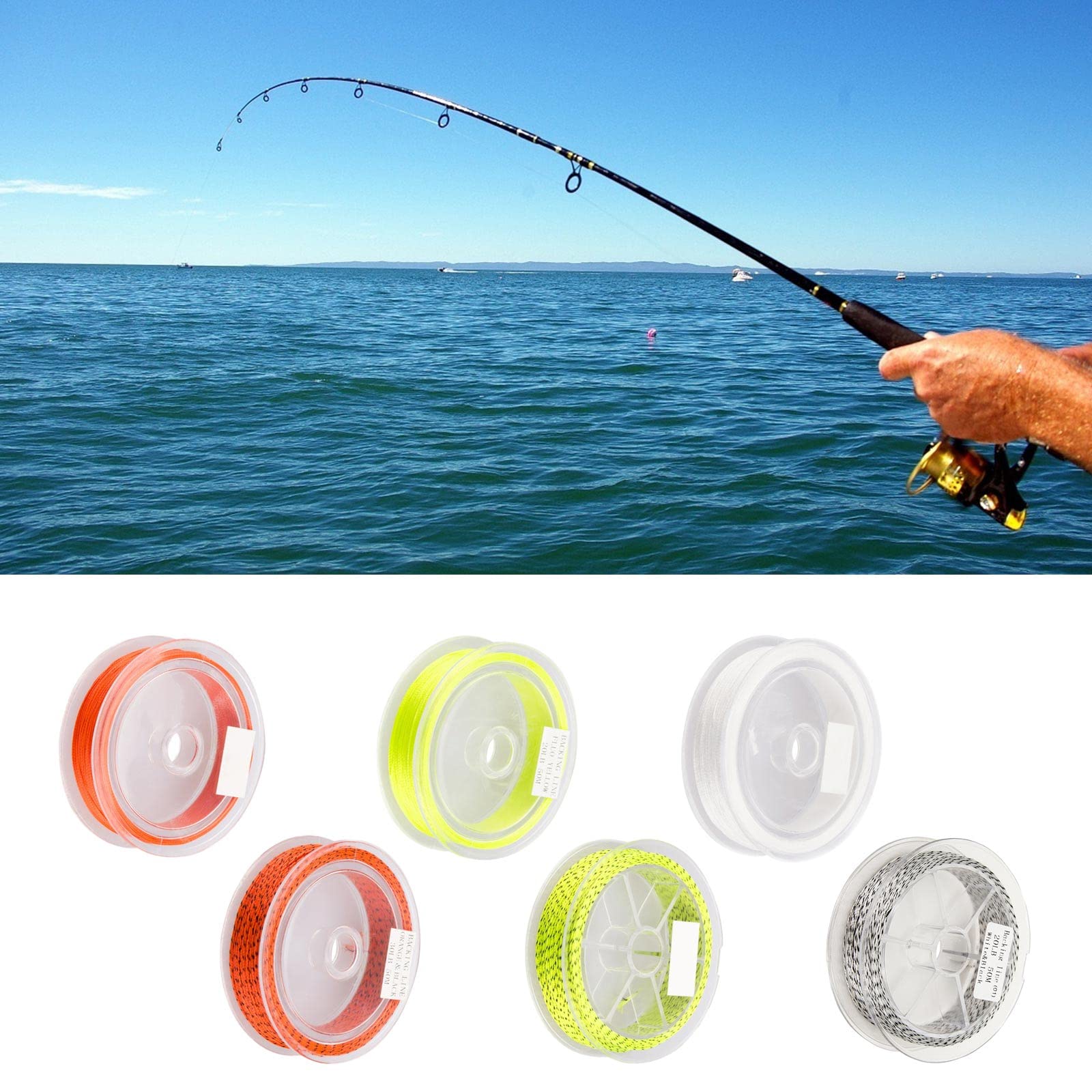 Amazon | フライフィッシングライン 50 メートル耐引裂性編組